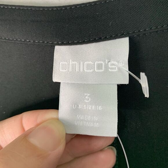 Chicos Asymmetric Bias Hem Midi Dress Womens Size XL/16 NWT $139 - Picture 5 of 9